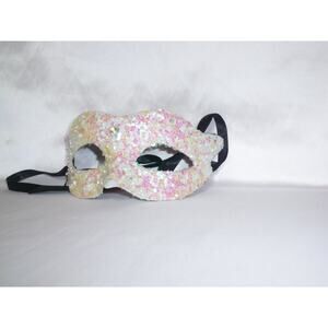 AB glitter mask, bridal masquerade costume ball prom party halloween mask